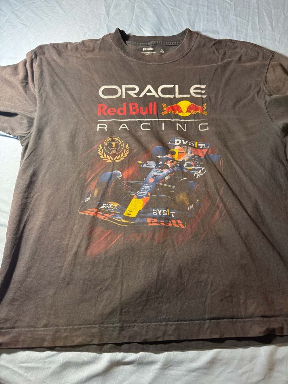 Hollister Oracle Red Bull Racing T-Shirt, XL, Heavyweight Boxy Fit